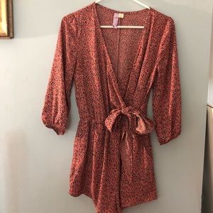 [francescas] pink floral romper